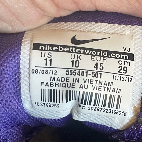 Men Nike Zoom Rival S Purple White Track Field Spikes Sprint Running Shoes Sz 11 - Picture 7 of 7